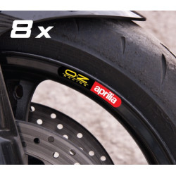 APRILIA OZ Racing small Wheel decals rim stripes 8 pcs. Laminated 