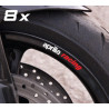 APRILIA Racing small Wheel decals rim stripes 8 pcs. Laminated 