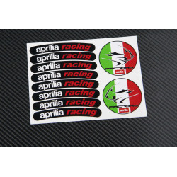 APRILIA Racing small Wheel decals rim stripes 8 pcs. Laminated 