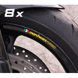 Aprilia Marchesini small Wheel decals rim stripes 8 pcs. Laminated 