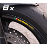 Aprilia Marchesini small Wheel decals rim stripes 8 pcs. Laminated 