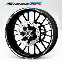 BMW S1000XR 3 Way Wheel decals stickers rim stripes 12 pcs. Laminated full color Motorsport 