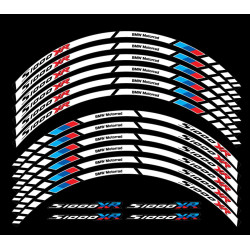 BMW S1000XR 3 Way Wheel decals stickers rim stripes 12 pcs. Laminated full color Motorsport 