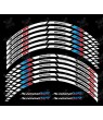 BMW S1000XR 3 Way Wheel decals stickers rim stripes 12 pcs. Laminated full color Motorsport 
