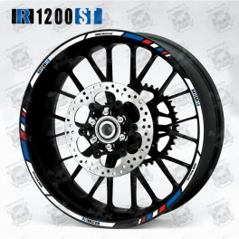 BMW R1200ST 3 Way Wheel decals rim stripes 12 pcs. Laminated R 1200ST 