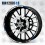 BMW R1200ST 3 Way Wheel decals rim stripes 12 pcs. Laminated R 1200ST (Produit compatible)