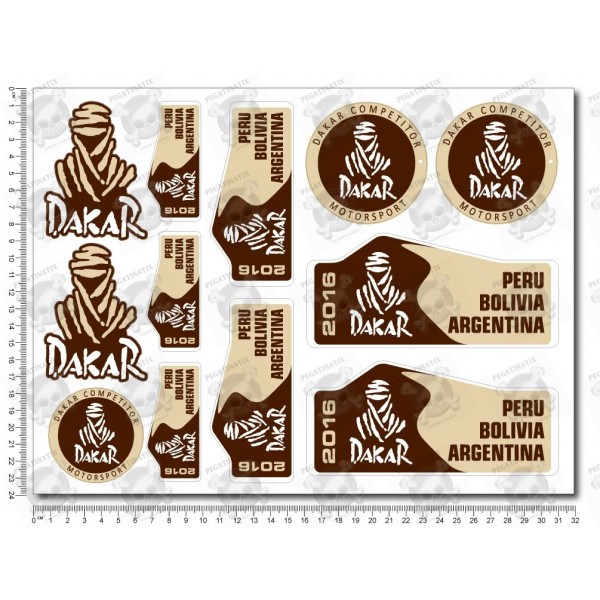 Kit stickers autocollants dakar couleur au choix  Sticker kits,  Personalized decals, Decals stickers