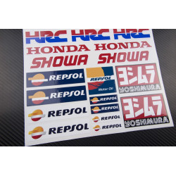 HONDA logo HRC Repsol Large Decal set 24x32 cm 23 stickers Yoshimura Laminated