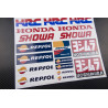 HONDA logo HRC Repsol Large Decal set 24x32 cm 23 stickers Yoshimura Laminated