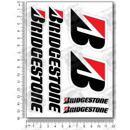 Bridgestone Small Decal sticker set 12x16 cm Laminated