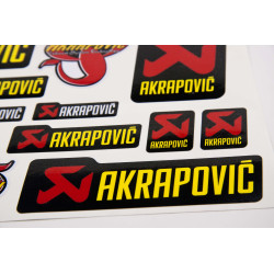 Akrapovic Medium Decal set 16x26 cm Laminated