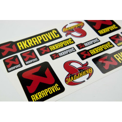 Akrapovic Medium Decal set 16x26 cm Laminated