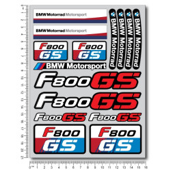 BMW F800GS 2 parts motorcycle motorbike decal sticker set 31 pcs. F800 GS Motorrad