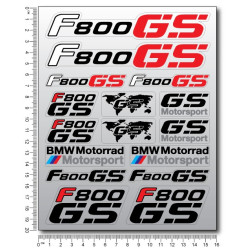 BMW F800GS 2 parts motorcycle motorbike decal sticker set 31 pcs. F800 GS Motorrad