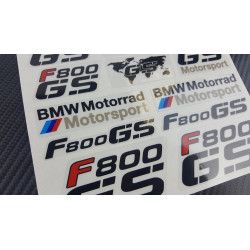 BMW F800GS 2 parts motorcycle motorbike decal sticker set 31 pcs. F800 GS Motorrad