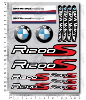 BMW Motorrad R1200S 2 parts motorcycle sticker decal set Laminated 22 pcs. R1200 S