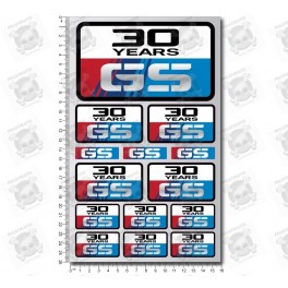 30 Years GS medium decal sticker set 16x26 cm bmw r1200GS Laminated