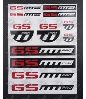 STICKERS BMW GS Pro Large Decal set 24x32 cm Laminated (Compatible Product)