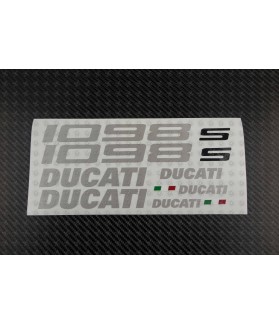 DUCATI 1098s OEM Decal sticker set 1198 Aluminum (Compatible Product)