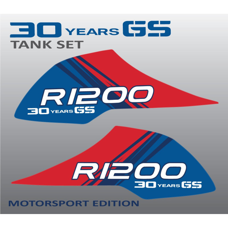 BMW R1200GS Adventure Fuel Tank Decal sticker set 30 Years GS 2006-2013 R1200