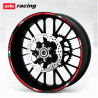 Aprilia Racing Wheel decals rim stripes 12 pcs. stickers Laminated RSV Tuono Red