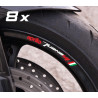 APRILIA RSV Tuono V4 small Wheel stickers decals rim stripes 8 pcs. Laminated