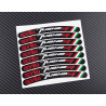 APRILIA RSV Tuono V4 small Wheel stickers decals rim stripes 8 pcs. Laminated