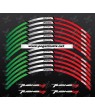 Aprilia Tuono V4 Tricolore Wheel decals stickers rim stripes 12 pcs. RSV 