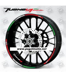 Aprilia Tuono V4 Tricolore Wheel decals stickers rim stripes 12 pcs. RSV (Compatible Product)