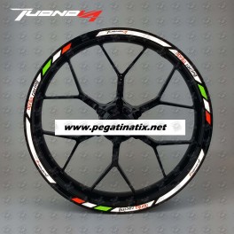 Aprilia Racing Tuono V4 Reflective wheel stickers rim stripes decals rsv