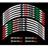Aprilia Tuono V4 Wheel decals stickers rim stripes Tuono Factory Laminated white