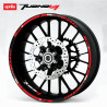 Aprilia Tuono V4 3 Way Wheel decals rim stripes 12 pcs. Laminated full color