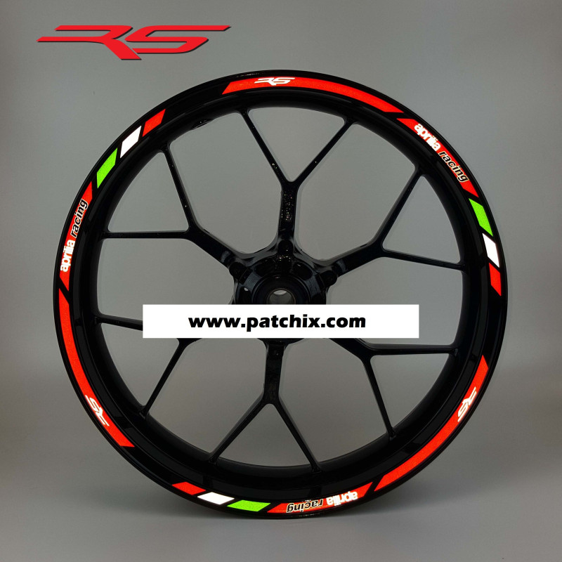 Aprilia RS Wheel decals stickers rim stripes 12 pcs. RS 50 125 250 Laminated rs250