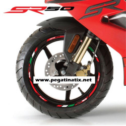 Aprilia Racing SR50 Wheel decals rim stripes stickers Laminated SR 50 Scooter