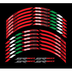 Aprilia Racing SR50 Wheel decals rim stripes stickers Laminated SR 50 Scooter