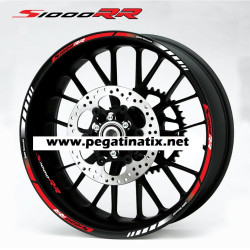 BMW S1000RR wheel decals rim stickers stripes 12 pcs. Laminated HP4