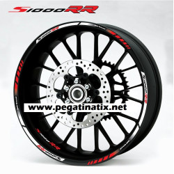 BMW S1000RR wheel decals rim stickers stripes 12 pcs. Laminated HP4