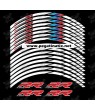 BMW S1000RR Wheel stickers decals rim stripes 16 pcs. Laminated HP4