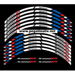 BMW S1000XR wheel decals stickers rim stripes 12 pcs. Laminated S1000 XR