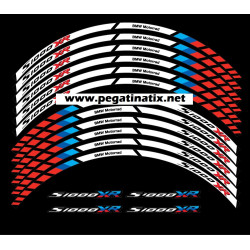 BMW S1000XR wheel decals stickers rim stripes 12 pcs. S1000 XR Motorsport