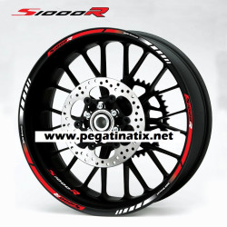 BMW S1000R wheel decals rim stripes 12 pcs. stickers Laminated S1000 R