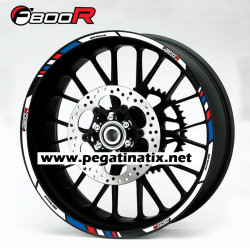 BMW F800R wheel decals stickers rim stripes 12 pcs. Laminated f800 R