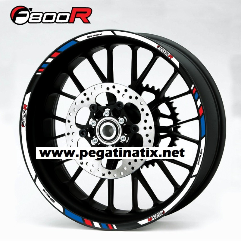 BMW F800R wheel decals stickers rim stripes 12 pcs. Laminated f800 R