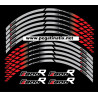 BMW F800R wheel decals stickers rim stripes Laminated f800 R Red Grey