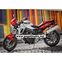 BMW F800R wheel decals stickers rim stripes Laminated f800 R Red Grey