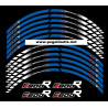 BMW F800R wheel decals stickers rim stripes 12 pcs. Laminated f800 R Blue