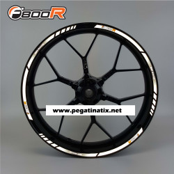 BMW F800R wheel decals stickers rim stripes 12 pcs. Laminated f800 R Blue