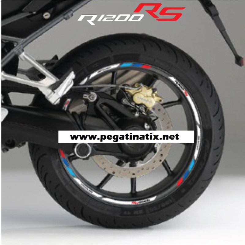 BMW Motorsport R1200RS wheel decals rim stickers stripes 12+4 pcs. R1200 RS