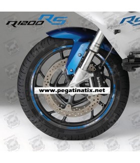 BMW R1200RS wheel decals rim stickers stripes 12+4 pcs. R1200 RS Blue (Compatible Product)