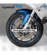 BMW R1200RS wheel decals rim stickers stripes 12+4 pcs. R1200 RS Blue